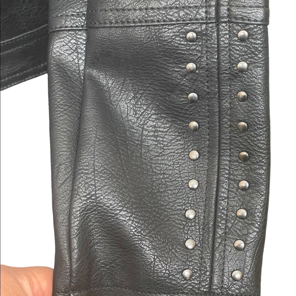 New Ana a new aprobach black leather jacket size small - Picture 7 of 15